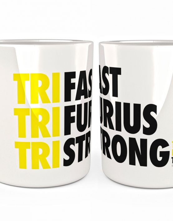 Taza triatlón Tri fast, tri furius, tri stong